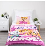 PAW Patrol Housse de couette bébé/enfant Strong Heroes - 135 x 100 + 40 x 60 cm - Coton