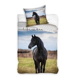 Dreamee Black Horse Duvet Cover - 140 x 200 cm - 60 x 70 cm - Cotton