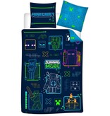 Minecraft Housse de couette Survival Mode - 140 x 200 + 65 x 65 cm - Polyester