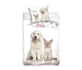 Dreamee Duvet cover Love 140 x 200 cm + 60 x 70 cm Cotton