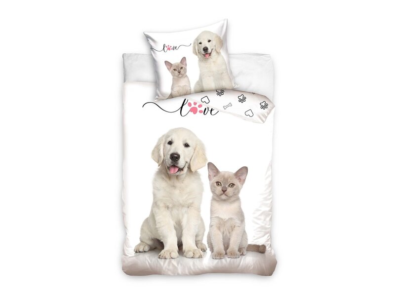 Dreamee Duvet cover Love - 140 x 200 + 60 x 70 cm - Cotton