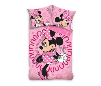Disney Minnie Mouse Housse de couette Papillon 140 x 200 cm + 60 x 70 cm Coton