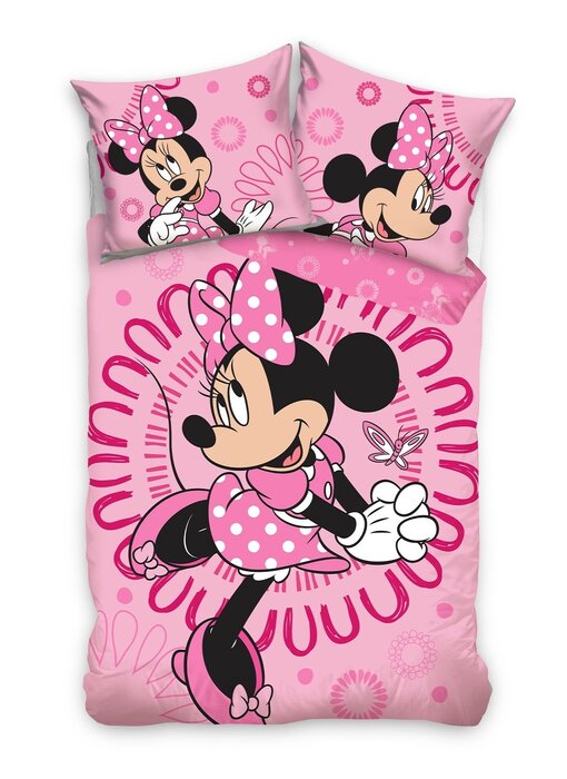 Disney Minnie Mouse Dekbedovertrek Butterfly 140 x 200 cm + 60 x 70 cm Katoen