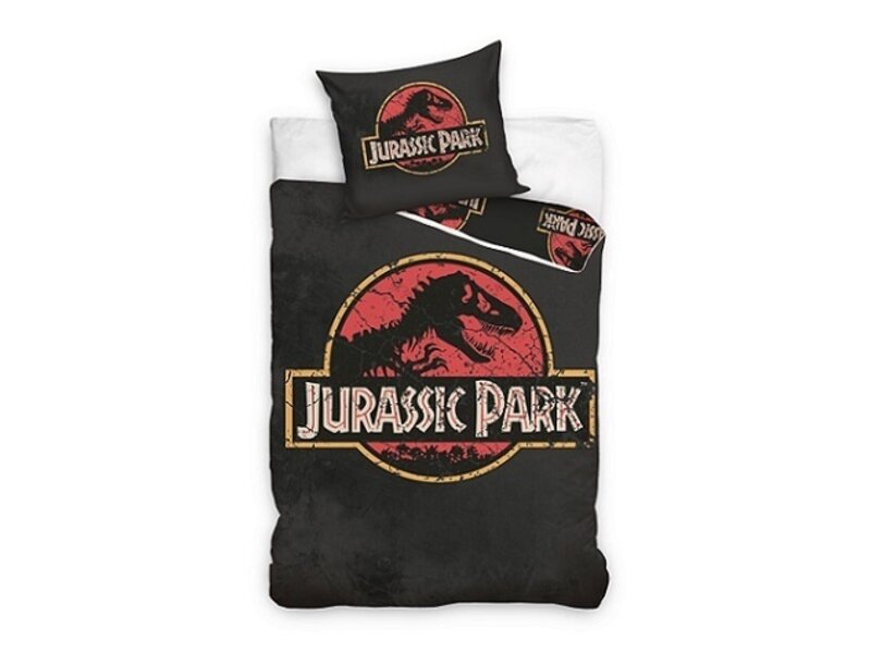 Jurassic Park Bettbezug mit Logo – 140 x 200 cm + 60 x 70 cm – Baumwolle