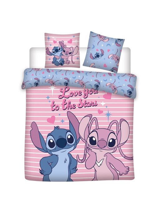 Disney Lilo & Stitch Dekbedovertrek Stars 240 x 220 + (2) 65 x 65 cm Polycotton