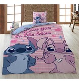 Disney Lilo & Stitch Housse de couette à motifs étoiles - 140 x 200 + 65 x 65 cm - Polycoton
