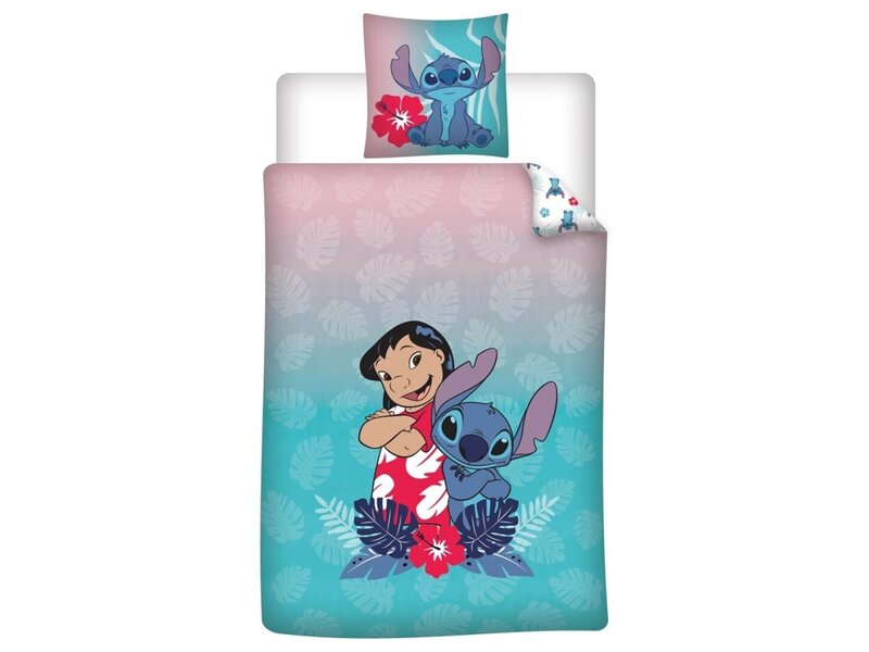 Disney Lilo & Stitch Housse de couette Heroes - 140 x 200 + 65 x 65 cm - Polycoton