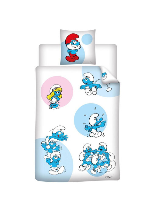 De Smurfen Duvet cover Blue 140 x 200 cm / 65 x 65 cm Polycotton