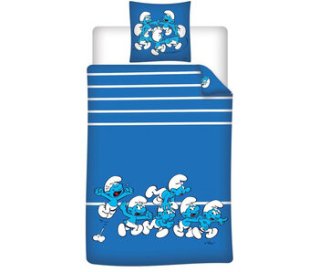 De Smurfen Dekbedovertrek Blue 140 x 200 cm / 65 x 65 cm polycotton