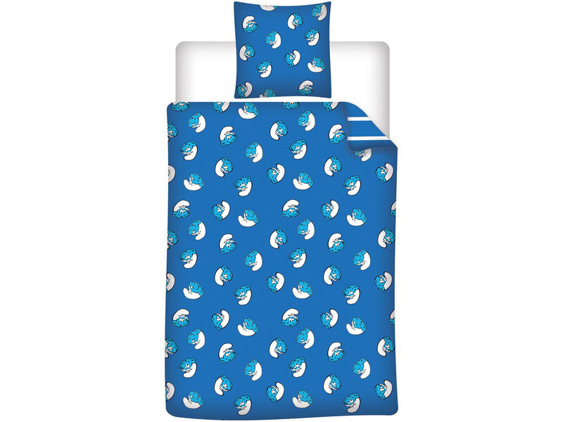 De Smurfen Dekbedovertrek Blue - 140 x 200 cm / 65 x 65 cm - polycotton