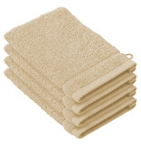 De Witte Lietaer Stephanie Sand Waschlappen – 15 x 21 cm – Beige – 4er-Set – Baumwolle