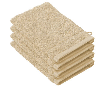 De Witte Lietaer Washandjes Stephanie Sand set 4 stuks Katoen