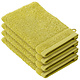 Stephanie Warm Olive Washcloths Set of 4 Cotton