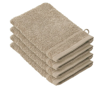 De Witte Lietaer Stephanie Humus Washcloths Set of 4 Cotton