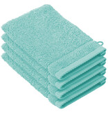 De Witte Lietaer Gants de toilette Stephanie Plume - 15 x 21 cm - Lot de 4 - Verts - Coton