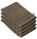 De Witte Lietaer Washandjes Stephanie Falcon - 15 x 21 cm - set 4 stuks - Bruin - Katoen