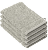 De Witte Lietaer Gants de toilette Stephanie Dove - 15 x 21 cm - Lot de 4 - Gris - Coton