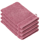 De Witte Lietaer Washandjes Stephanie Carmine - 15 x 21 cm - set 4 stuks - Roze - Katoen