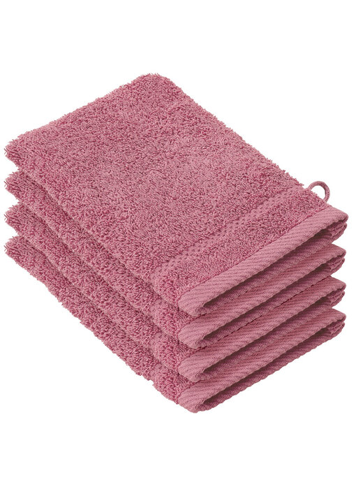 De Witte Lietaer Stephanie Carmine Waschlappen-Set, 4er-Pack, Baumwolle