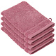 Stephanie Carmine Washcloths Set of 4 Cotton