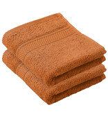 De Witte Lietaer Stephanie Caramel guest towel - 30 x 50 cm - 2 pieces - Brown - Cotton