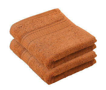 De Witte Lietaer Stephanie Caramel Guest Towel Set of 2 30 x 50 cm Cotton