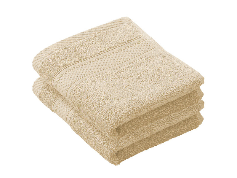 De Witte Lietaer Stephanie Sand guest towel - 30 x 50 cm - 2 pieces - Beige - Cotton