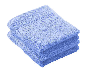 De Witte Lietaer Gästehandtuch Stephanie, himmelblau, 2er-Set, 30 x 50 cm, Baumwolle