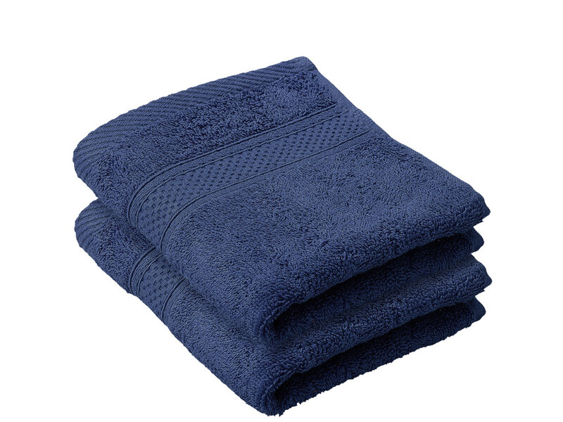 De Witte Lietaer Gastendoekje Stephanie Blue Indigo - 30 x 50 cm - 2 stuks - Blauw - Katoen