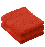 De Witte Lietaer Serviette d'invité Stephanie Tiger - 30 x 50 cm - Lot de 2 - Rouge - Coton