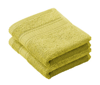 De Witte Lietaer Gastendoekje Stephanie Warm Olive Set 2 stuks 30 x 50 cm Katoen