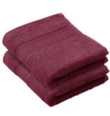 De Witte Lietaer Stephanie Beet Gästehandtuch, rot, 30 x 50 cm, 2er-Pack, Baumwolle