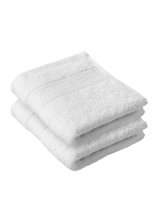 De Witte Lietaer Serviettes d'invité Stephanie White, lot de 2, 30 x 50 cm, 100 % coton