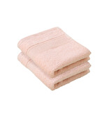 De Witte Lietaer Serviette d'invité Stephanie Fleur d'Amandier - 30 x 50 cm - Lot de 2 - Rose - Coton