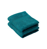 De Witte Lietaer Stephanie Lake Green Guest Towel - 30 x 50 cm - Pack of 2 - Green - Cotton
