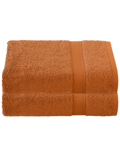 De Witte Lietaer Badhanddoek Stephanie Caramel Set 2 stuks 70 x 140 cm Katoen
