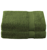 De Witte Lietaer Stephanie Cactus Bath Towel - Set of 2 - 70 x 140 cm - Green - Cotton