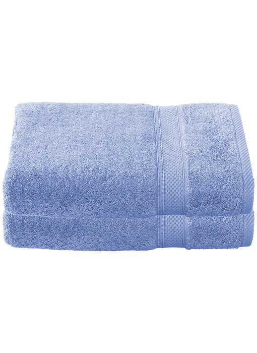 De Witte Lietaer Badhanddoek Stephanie Sky Blue Set 2 stuks 70 x 140 cm Katoen