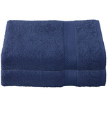 De Witte Lietaer Badhanddoek Stephanie Blue Indigo - Set 2 stuks - 70 x 140 cm - Blauw - Katoen