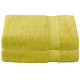 Badhanddoek Stephanie Warm Olive Set 2 stuks 70 x 140 cm Katoen