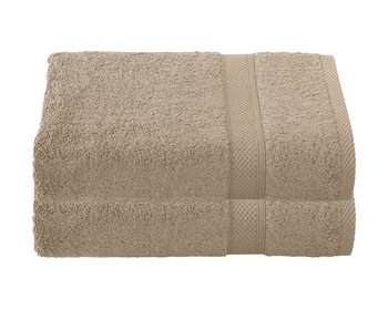 De Witte Lietaer Lot de 2 serviettes de bain Stephanie Humus 70 x 140 cm en coton