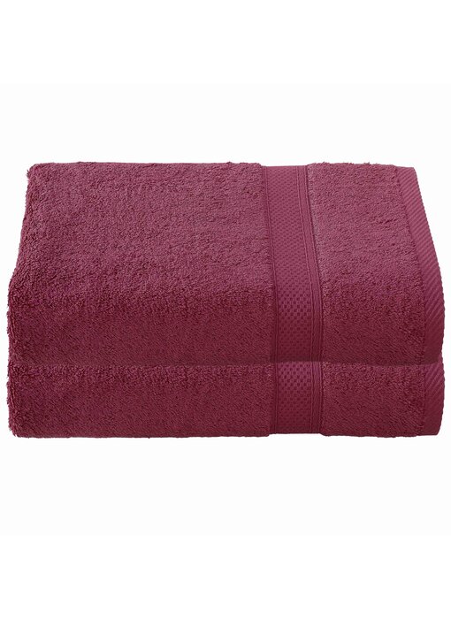 De Witte Lietaer Badhanddoek Stephanie Beet Red Set 2 stuks 70 x 140 cm Katoen