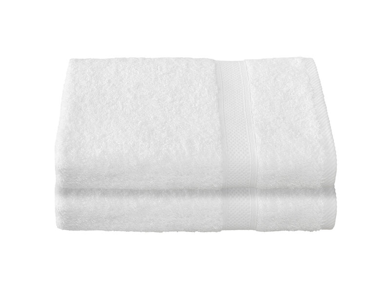 De Witte Lietaer Badhanddoek Stephanie White - Set 2 stuks - 70 x 140 cm - Wit - Katoen