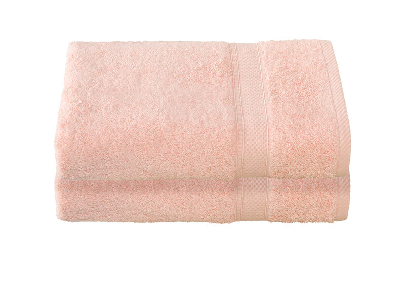 De Witte Lietaer Badhanddoek Stephanie Almond Blossom - Set 2 stuks - 70 x 140 cm - Roze - Katoen