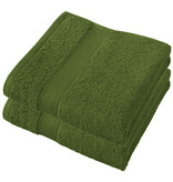 De Witte Lietaer Stephanie Cactus Towel - Set of 2 - 50 x 100 cm - Green - Cotton