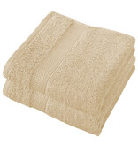 De Witte Lietaer Serviettes de plage Stephanie Sand - Lot de 2 - 50 x 100 cm - Beige - Coton