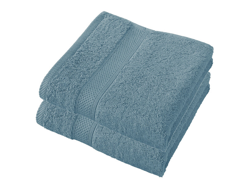 De Witte Lietaer Serviette Stephanie Arctic - Lot de 2 - 50 x 100 cm - Bleue - Coton