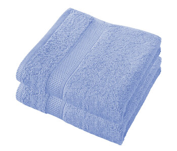 De Witte Lietaer Handdoek Stephanie Sky Blue Set 2 stuks 50 x 100 cm Katoen