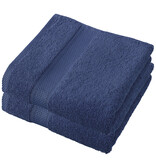De Witte Lietaer Stephanie Blue Indigo Towel - Set of 2 - 50 x 100 cm - Blue - Cotton
