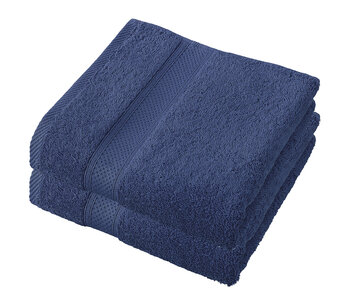 De Witte Lietaer Stephanie Blue Indigo Towel Set of 2 50 x 100 cm Cotton